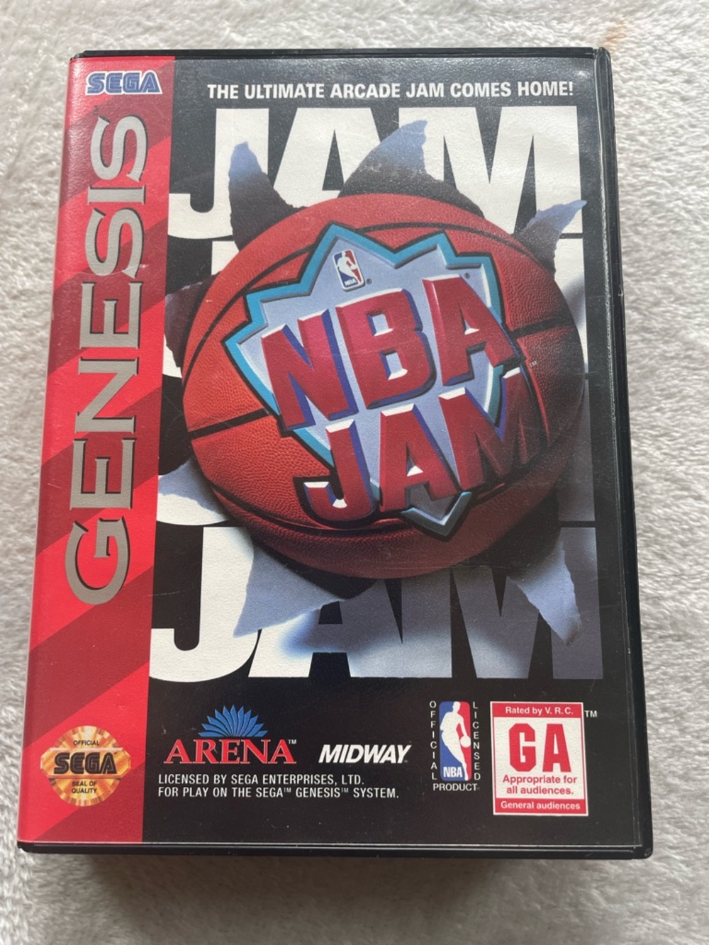 NBA Jam (Sega Genesis, 1993) Complete CIB Tested Working